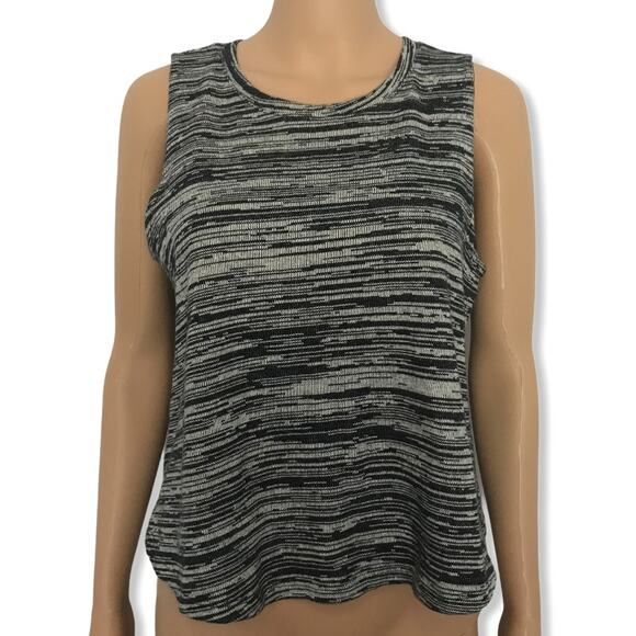 Madewell Marty Space Dye Gray Knit Sleeveless Tank M - Picture 2 of 9